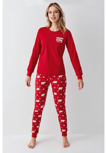 Rolypoly Kadın Kırmızı Pijama Takımı Rp3717-s-v1 Kırmızı