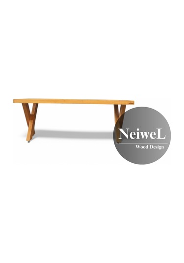 Neiwel Voel Doğal Ahşap Sehpa-70-100 Açık Ceviz