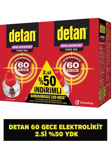 Detan 120 Gece Elektrolikit 2.si %50 Yedek