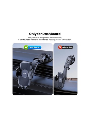 Createtech Topk Evrensel Araç Montaj Telefon Tutucu Vantuz Tabanı Ile Dashboard Araba Cep Telefonu For Dashboard - Küçük Boyutlu -