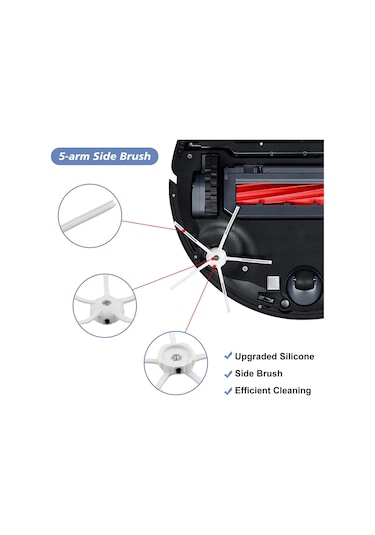 Sointeresting S7 Aksesuar Seti, Roborock S7, S7+, S7 Maxv, S7 Maxv Plus İle Uyumlu, Yedek Parçalar Ana Fırça Paspas Bezi Dahil