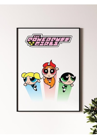 Powerpuff Girls Tasarımlı 24*33 cm 350 gr. Kuşe Kağıt Poster