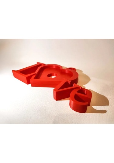 Love - Aşk Çerçeve - Mini Fotoğraf Çerçevesi - Sevgililergünü