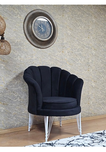 Tekli İstiridye Beyaz Boyalı Telli Ayak Çay Seti Koltuk Tekli Ber Çok Renkli