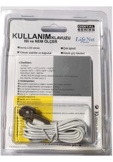 Life Net Htc-2 Termometre, Dijital Sıcaklık Ve Nem Ölçer