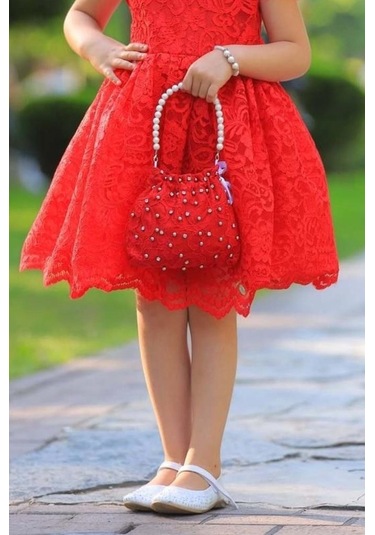 Riccotarz Kız Çocuk Üzeri Boydan Dantel Güpür İşlemeli Şeffaf Tüllü Sıfır Kol Kırmızı Elbise Kırmızı Riccotarz Kız Çocuk Üzeri Boydan Dantel Güpür İşlemeli Şeffaf Tüllü Sıfır Kol Kırmızı Elbise Kırmızı