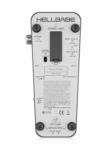 Behrınger Hb01 Hellbabe Hb01 Ultimate Wah-wah Pedal