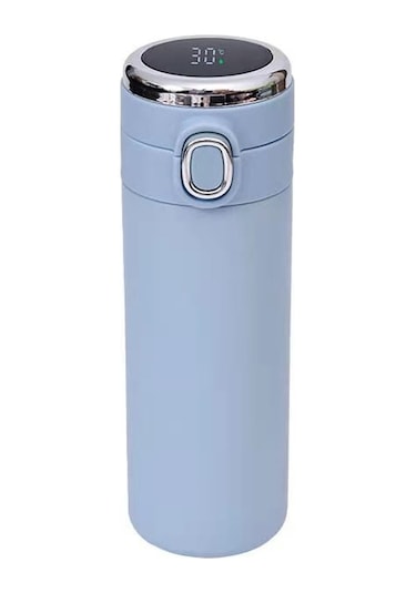 Akıllı Sıcaklık Göstergesi Paslanmaz Çelik Termos Kupa - Mavi