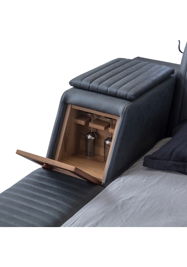 Eymense Sunshine Tv Modullü Akıllı Lüx Karyola Antrasit