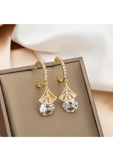 Samdoo Moda Küçük Küpeler - Şık Yıldız Desenli Kristal Ohrringe - Unik Stili Gösterin - E3848 Diğer