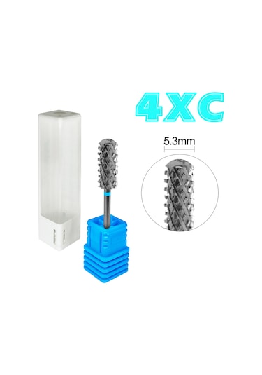 Gelak 4xc Büyük Namlu 6.6mm Ve 5.3mm Uçları Tırnak Matkap Uçları Kesici Jel Karbür Akrilik Kaldır Freze Tozu Sökücü Güçlü Açık Gri
