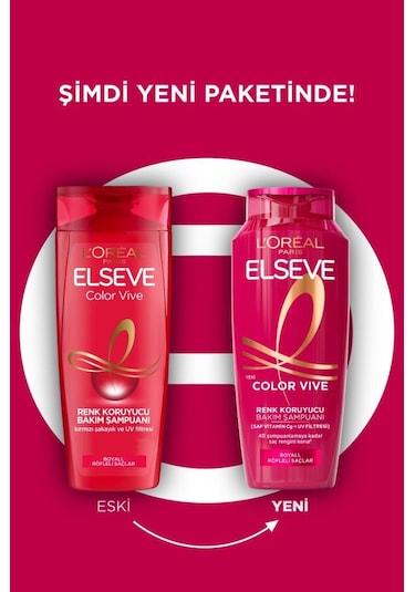 L'Oréal Paris Elseve Color Vive Renk Koruyucu Bakım Şampuanı 3 x 300 ML