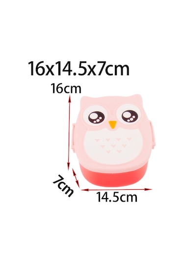 Suntek Baykuş Öğle Yemeği Kutusu Aperatifler Için Pembe Pembe