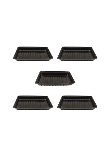 Xiyyadms Büyük Boy Siyah Plastik Islaklık Sağlayan Sebze Fidan Yetiştirme Kasası - 5 Adet Seti