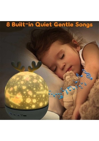 Dancemonkey Projektör Gece Işığı, Müzikli Ve Işıklı, Uzaktan Kumandalı 09 2 2