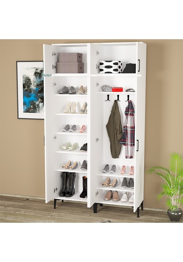 Kalender Dekor Alba-1-3-4-4 Alb01 Portmanto Vestiyer Ayakkabılık