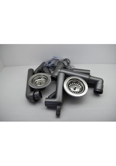 Franke Dominox Blanco Ukinox 1.5 Gözlü Granit Evye Sifon Takımı Yuvarlak Taşmalı