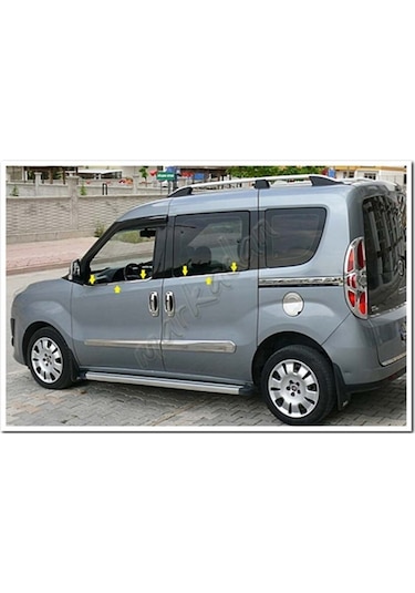 Fiat Doblo Krom Cam Çıtası 2010 Sonrası 4 Parça Paslanmaz  Çelik