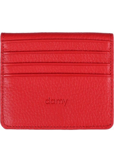 Damy Hakiki Deri Unisex Kartlık 512mg - Kırmızı