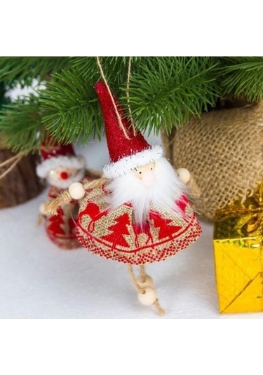 Lijinxu Noel Noel Baba Bebek Asılı Ağaç Süsleri Kolye Ev