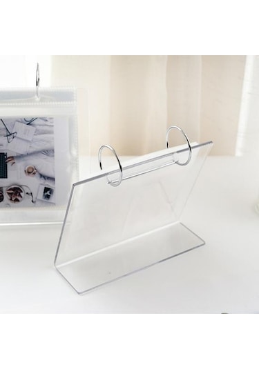3-6 İnç Masaüstü Küçük Fotoğraf Albümü Akrilik Flip-up Mini Fotoğraf Kitabı Fotoğraf Vitrin Rafı 34/68 Cepler Masa Üstü Resim Ekran Standı S