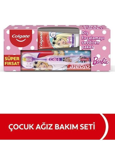 Colgate Barbie Meyve Aromalı Çocuk Diş Macunu 75 ML + Diş Fırçası