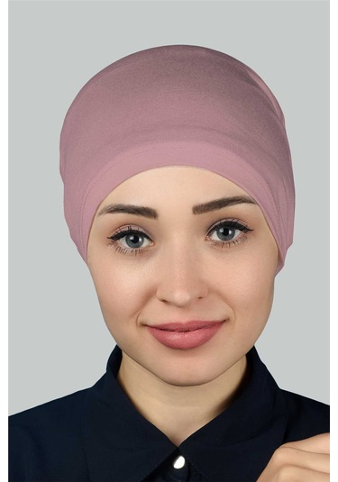 Altobeh Hazır Pratik Geçmeli Lastikli Tesettür Bone - Koyu Pembe