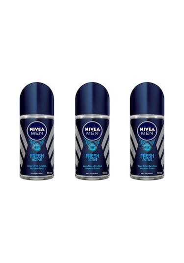 Nivea Men Fresh Active Erkek Roll-On Deodorant 50 ML x 3