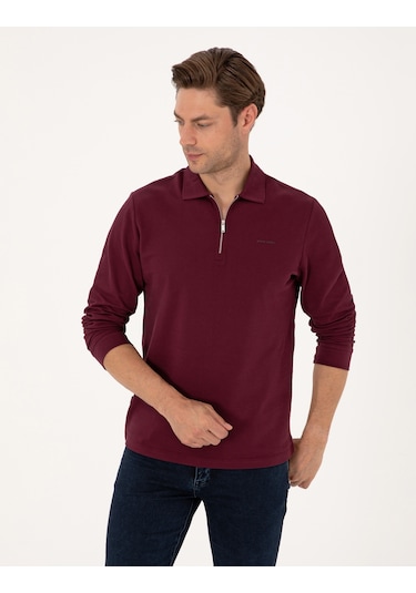 Pierre Cardin Erkek Bordo Sweatshirt 50314046-vr014 Bordo