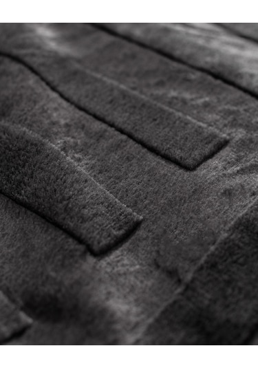 Clementine Çift Kişilik Vizon Emboss Battaniye - Antrasit Gri
