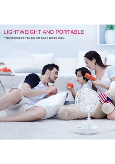 Yaozixa Masaüstü/serbest Duran Genişletilebilir Katlanabilir Fan - 4 Hız Seviyesi - Siyah 30-40db, 5-12 Saat Kullanım Süresi