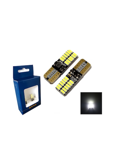T10 Led Ampul 24 Ledli Canbuslı Park Ampulü Beyaz 2'li