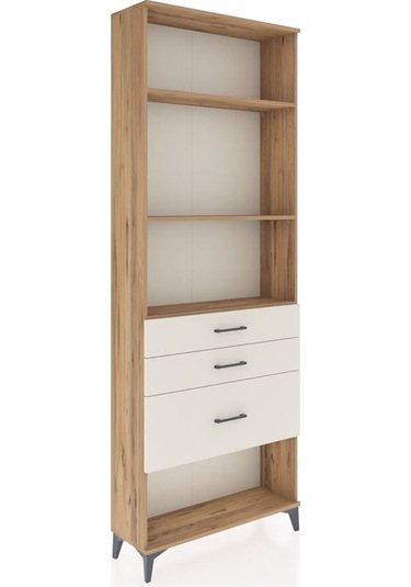 Arges Dolap 3 Raflı 3 Çekmeceli 88x30x243 Çam-aytaşı Atlas Çam