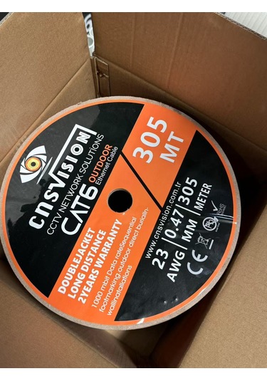 Cnsvision Cnsvision-305 Metre Cat6 23awg Cat6 Kablo Outdoor Turuncu Dış Mekan Cat6 Utp Kablo Zırhlı Cat6 Kablo