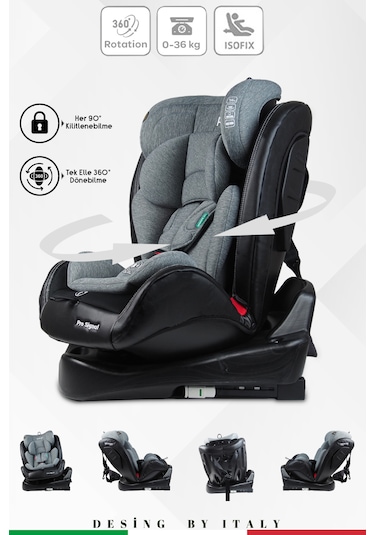 Prego Profix Pro Signal 360  Derece Dönebilen Isofixli 0-36 KG Oto Koltuğu