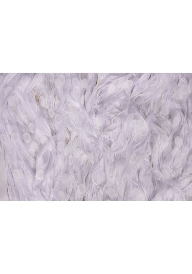 Küçük Puanlı Model Beyaz Renk Hazır Ip Perde 300x270 Cm