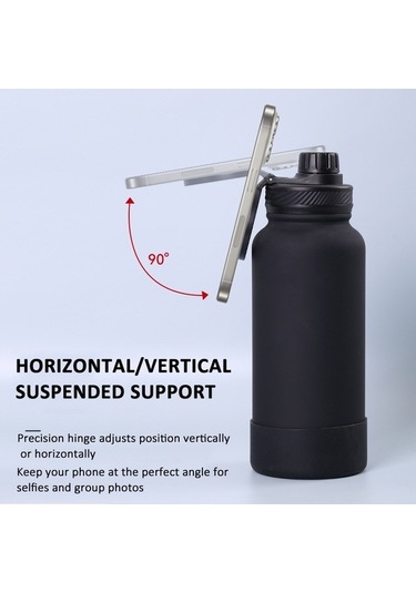 Novahub 650ml Telefon Tutuculu Spor Şişesi, Paslanmaz Çelik Termos Bardak Çok Renkli