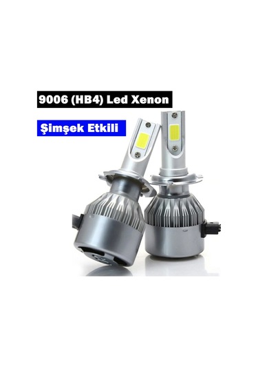 9006 Hb4 Led Xenon Far Ampulü Beyaz Işık Şimşek Etkili C6 Kasa