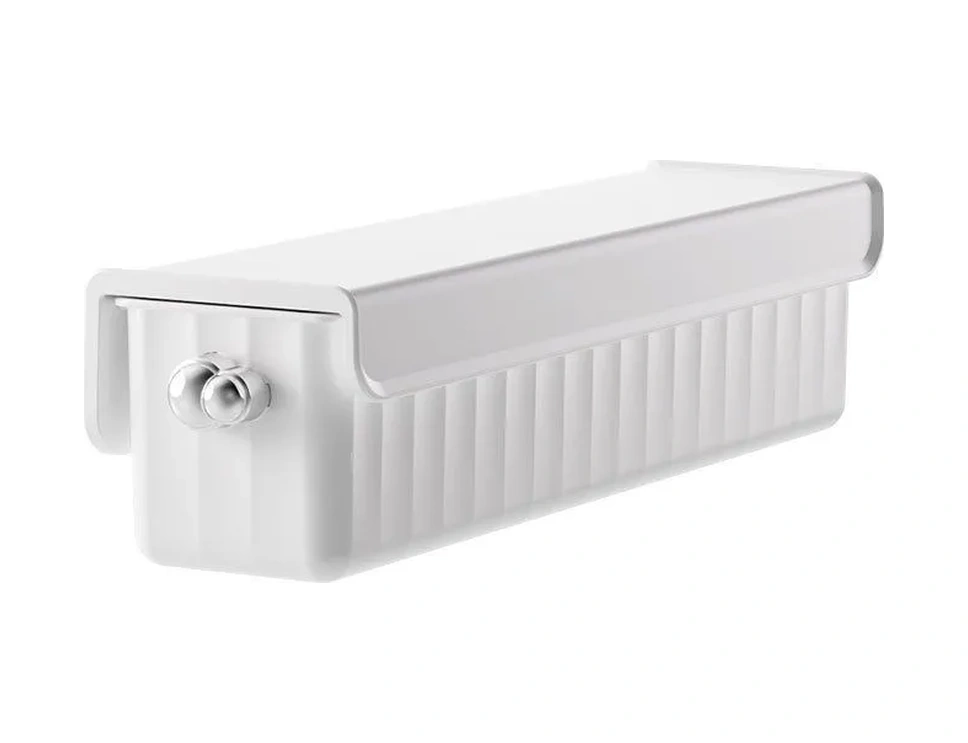 Kosona 6 Bölmeli Sağlam Plastik Depolama Kutusu - 34.5x9.5x9 Cm, Ergonomik Kollü, Kapatabilir Kapaklı, Ev/ofis/seyahat İçin Çeşitli Eşyaları Düzenle Beyaz