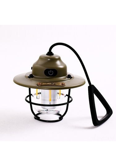 Yuntech01 Led Kamp Işığı, Usb Şarjlı, 7 Işık Modu, Su Geçirmez, Retro Tasarım, Dahili Li-poly Batarya Yeşil Çok Renkli