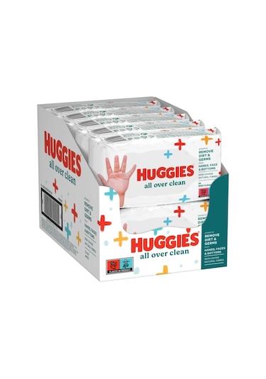 Huggies All Over Clean Bebek Ve Çocuk Islak Mendili 56 Yaprak 24'lü Set