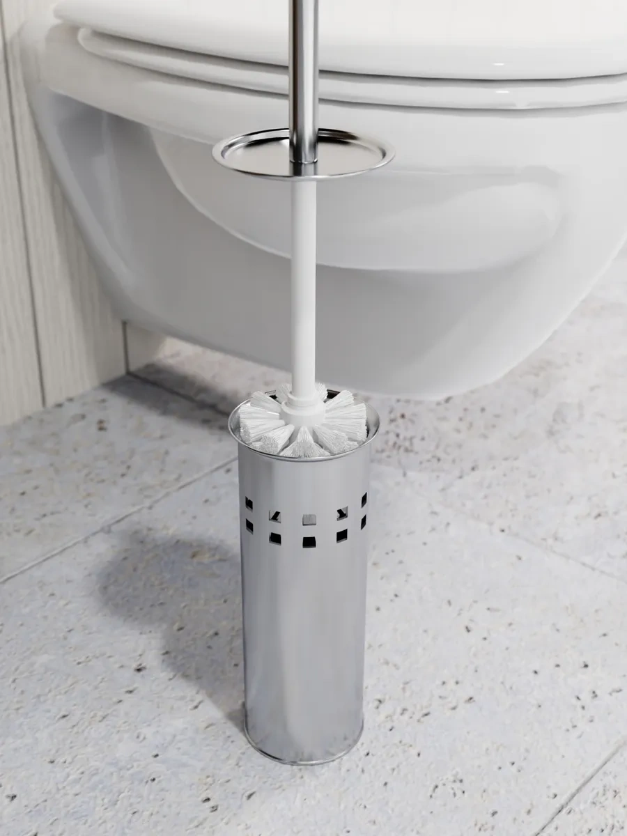 Fora Metal Yerli Tuvalet Fırçası, Klozet Fırçası 11004560 Gri