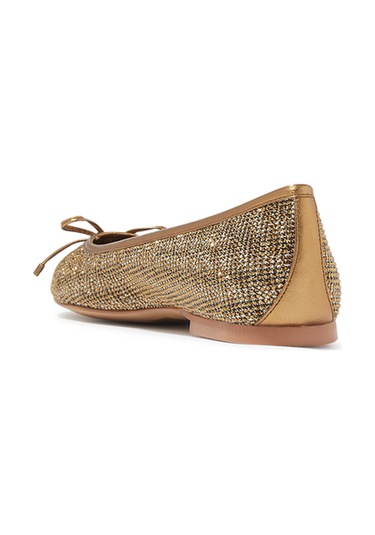 Kurt Geiger Eagle Motifli Kadın Balerin Düz Ayakkabı Altın