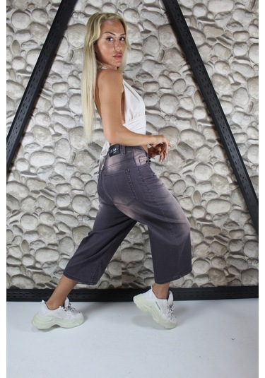 St.poll Unisex Baggy Şortolon Koyu Gri