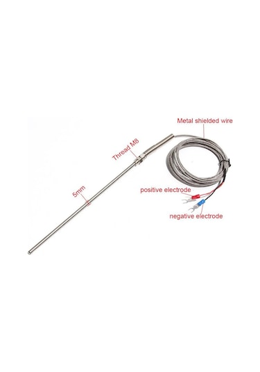 Pıd Sıcaklık Kontrol Cihazı Termostatı 5mm Dia İçin Termokupl Probu Tip K. Prob 50mm-500mm 1m Kablo Uzunluğu 1m Probe 5x150mm Dxl