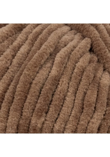 Kadife Örgü İpi 50gr %100 Polyester Yumuşak Pofuduk Orta Kahverengi