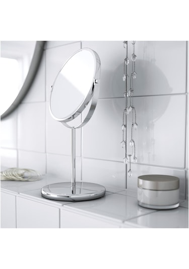 Ikea Büyüteçli Trensum Paslanmaz Çelik Ayna 17 Cm Çap Çift Taraflı Bir Tarafı 2 5 Defa Büyük Gösterir