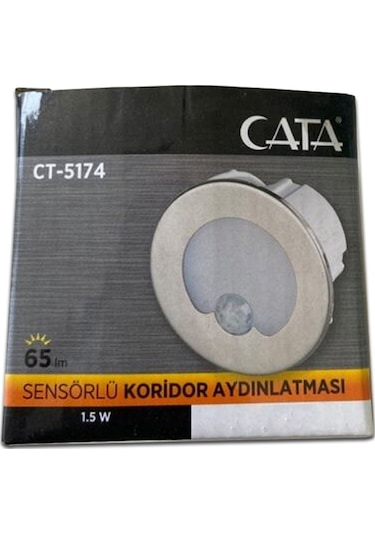 Cata Ct-5174 1.5W Koridor Led Armatür Sensörlü 6400K Beyaz