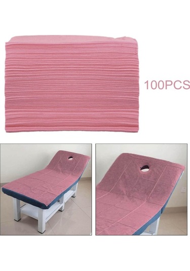 Electronıc Outlet Yumuşak Tek Suntek Kullanımlık Delikli-pembe Çarşaf 100x Go