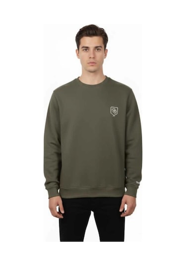 Bigümex The Brave Premium Erkek Sweatshirt 3 Iplik Yeşil